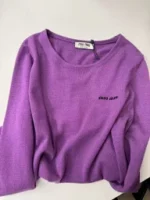 miumiu Stunning New Colorway 💜 25SS Spring/Summer Collection - Jacquard Letter Logo Embroidered Long-Sleeve Knit (Brightening & Flattering~) - Image 12