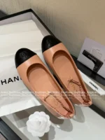Chanel 2025B Early Fall Collection 🐼 Color-Block Mary Janes - Leather Chain Strap Two-Tone Pumps - Image 23
