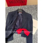 VALENTINO 2025SS French Retro Style ♥️ Silk Satin Suit Set - Handmade Bow V-Neck Polka Dot Blazer & Shorts - Image 8