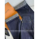 Louis Vuitton 25SS Spring/Summer Collection 🆕 Leather-Trim Denim Set - Zip-Front Vest & Wide-Leg Trousers - Image 18
