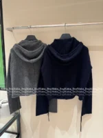 Dior 2025SS Early Fall Collection 🩶 Premium Gray Hooded Cardigan - Embroidered Logo Zip-Up w/ Cashmere-Wool Blend - Image 30
