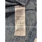 Gucci 2025SS Spring/Summer Collection ❕ GG Logo Burnout Denim Jacket - Embroidered Pocket Detail - Image 15