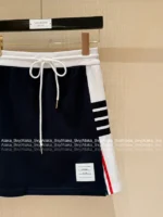 THOM BROWNE 2025 Early Fall Collection 👧 Classic Color-Block Set - Ribbed Cuff Zip-Up Leisure Suit - Image 17