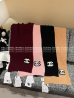 Chanel 25B Fall/Winter Collection ❄️ Towel-Embroidered Logo Set - 100% Kashmir Cashmere Scarf/Beanie/Gloves - Image 27