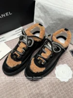 Chanel 2025B Fall/Winter Collection 🔎 Classic Quilted Panda 🐼 Black & White Color-Block Platform Sneakers 👟 - Chunky Lift Sole - Image 16