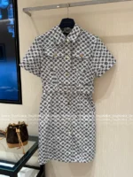 LouisVuitton 2025SS Early Spring Collection 🆕 Women's 4-Leaf Clover Print Denim Set - Jacket & Skirt w/ Embroidered Patches - Image 6