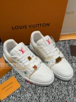 Louis Vuitton Premium 2025 Summer Couple Trainer Sneakers ✨ Embroidered Badge Detail - Gift Box Packaging - Image 7
