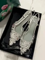 VALENTINO 2025 Spring/Summer Collection ✨ Hand-Beaded Crystal Heels - Imported Silk & Swarovski Elegance 👠 - Image 18