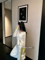 Chanel 2025C Early Spring Collection ❕ Cashmere Edition Lounge Set - Minimalist Contrast-Hem Hooded Coat & Wide-Leg Pants - Image 33