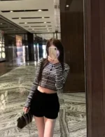 Louis Vuitton 2025SS Spring/Summer Collection 🖤 Must-Have "Spicy Girl" Top - Striped Shell Jacquard Knit Cardigan & Tee - Image 14