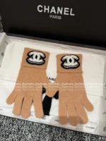 Chanel 25B Fall/Winter Collection ❄️ Towel-Embroidered Logo Set - 100% Kashmir Cashmere Scarf/Beanie/Gloves - Image 23