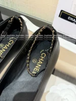 Chanel 2025B Early Fall Collection 🐼 Color-Block Mary Janes - Leather Chain Strap Two-Tone Pumps - Image 18