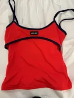 miumiu 25SS Spring/Summer Collection ♥️ American Retro Sport Top - Stretch Fit Color-Block Logo Tank - Image 18