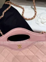 Chanel 2025P Spring/Summer Collection 🌸 Sakura Pink 31 Nano Chain Bag - Genuine Suede w/ Multi-Way Strap & YKK Hardware (Gift Box Packaging) ⛓️ - Image 37