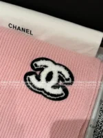 Chanel 25B Fall/Winter Collection ❄️ Towel-Embroidered Logo Set - 100% Kashmir Cashmere Scarf/Beanie/Gloves - Image 22