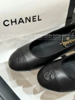 Chanel 2025B Early Fall Collection 🐼 Color-Block Mary Janes - Leather Chain Strap Two-Tone Pumps - Image 17