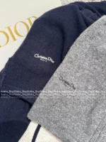 Dior 2025SS Early Fall Collection 🩶 Premium Gray Hooded Cardigan - Embroidered Logo Zip-Up w/ Cashmere-Wool Blend - Image 24