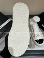 Chanel 2025B Early Fall Collection 🔍 Platform Biscuit Sneakers - Metallic Logo & Color-Block Design (3 Colors) - Image 31