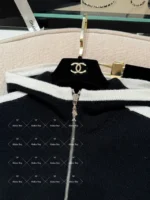 Chanel 2025C Early Spring Collection ❕ Cashmere Edition Lounge Set - Minimalist Contrast-Hem Hooded Coat & Wide-Leg Pants - Image 29