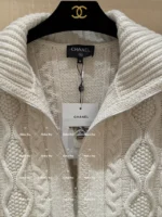 Chanel 2024N Coco Neige Ski Collection 🆕 Jacquard Logo Cardigan - Zip-Front Knit Jacket with Artisanal Crochet - Image 34