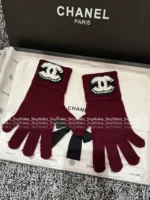 Chanel 25B Fall/Winter Collection ❄️ Towel-Embroidered Logo Set - 100% Kashmir Cashmere Scarf/Beanie/Gloves - Image 45