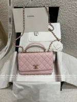 Chanel 2025S Sakura Pink Collection 🌸 Trendy CC Chain Bag - Heavy Crystal Letter Logo & Handle ⛓️ - Image 37