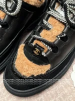 Chanel 2025B Fall/Winter Collection 🔎 Classic Quilted Panda 🐼 Black & White Color-Block Platform Sneakers 👟 - Chunky Lift Sole - Image 27