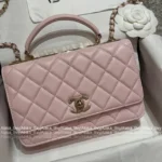 Chanel 2025S Sakura Pink Collection 🌸 Trendy CC Chain Bag - Heavy Crystal Letter Logo & Handle ⛓️