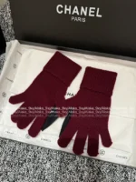 Chanel 25B Fall/Winter Collection ❄️ Towel-Embroidered Logo Set - 100% Kashmir Cashmere Scarf/Beanie/Gloves - Image 41