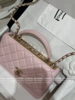 Chanel 2025S Sakura Pink Collection 🌸 Trendy CC Chain Bag - Heavy Crystal Letter Logo & Handle ⛓️ - Image 33