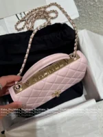 Chanel 2025S Sakura Pink Collection 🌸 Trendy CC Chain Bag - Heavy Crystal Letter Logo & Handle ⛓️ - Image 32