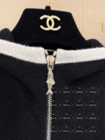 Chanel 2025C Early Spring Collection ❕ Cashmere Edition Lounge Set - Minimalist Contrast-Hem Hooded Coat & Wide-Leg Pants - Image 23