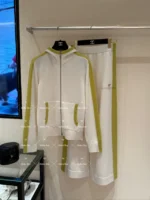 Chanel 2025C Early Spring Collection ❕ Cashmere Edition Lounge Set - Minimalist Contrast-Hem Hooded Coat & Wide-Leg Pants - Image 22