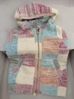 Chanel 25M Early Fall Collection 🌈 Macaron Color-Block Vest - Terry Fabric Hooded Sleeveless Top & V-Cardigan - Image 17