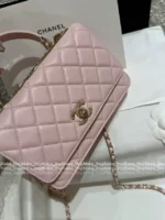 Chanel 2025S Sakura Pink Collection 🌸 Trendy CC Chain Bag - Heavy Crystal Letter Logo & Handle ⛓️ - Image 30