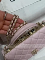 Chanel 2025S Sakura Pink Collection 🌸 Trendy CC Chain Bag - Heavy Crystal Letter Logo & Handle ⛓️ - Image 29