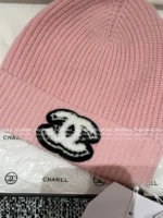 Chanel 25B Fall/Winter Collection ❄️ Towel-Embroidered Logo Set - 100% Kashmir Cashmere Scarf/Beanie/Gloves - Image 30