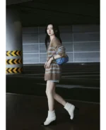 Chanel 24K Haute Atelier Collection 🤎 100% Cashmere Cardigan - V-Neck Striped Knit with Beaded Ruffle Sleeves - Image 35