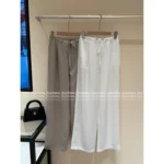 Chanel Exclusive Vintage Keep Edition ☑️ Vintage-Inspired Wide-Leg Pants - Comfy Waist Logo & Eco-Acetate Fabric