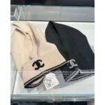 Chanel 25B Fall/Winter Collection 🎩 100% Cashmere "Dou Dou" Earflap Beanie - Internet Celebrity & Ultra-Soft Warmth