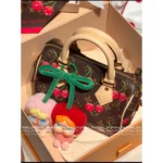 2025 Collaboration TM Nano Alma Collection 🍒 Cherry Print Leather Handbag - Full Series of Mini Totes 👜 - Image 4