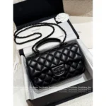 Chanel 2025 New Collection 🖤 "Cool to the Max" - Personal Keep Edition All Black CF Handle Mini Bag - Top Handle with Chain Strap - Image 7