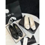 Chanel 2025S New Collection 🌺 Leather Camellia Flats - 3D Floral Logo & Round-Toe Ballet Shoes