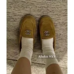 Chanel 2025 Fall/Winter Collection 🍂 "Relaxed Autumn Vibes" - Imported Suede Logo Shearling Loafers (Multiple Colors)