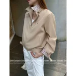 Dior 2025 Early Fall Collection 🐝 Embroidered Bee Logo Jacket - Zip-Up Notch Collar Utility Coat