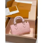 Louis Vuitton  Strawberry Mousse Pink 🍓 2025 Early Spring Collection - Super Pink Speedy Nano Handbag/Crossbody for Women