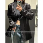 MAISON MARGIELA Patchwork Design Wool Jacket with Embroidered Logo Pocket & Suit Lining, Loose Fit, Unisex