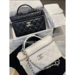 Chanel 2025B Crystal Star Logo Bag ⭐️ Caviar Leather Lunchbox Tote - Multi-Way Carry (Handheld/Crossbody)