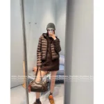 miumiu 2025SS FW Hooded Down Coat 🐻 Ultra-Light 90% White Goose Fill Jacket with Letter Logo - Image 12