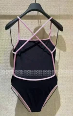 Chanel 2025 Coco Beach Collection 🩱 Crystal Logo Swimsuit Set - One-Piece & Bikini w/ Detachable Straps - Image 9